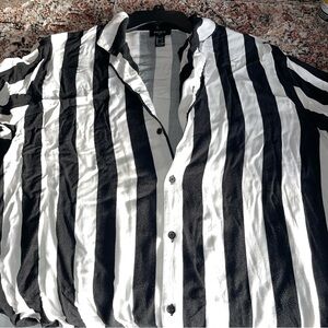 Forever 21 Stripe Button down Shirt Large